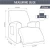 88JUNYh Recliner Chair Covers 1 Seat Spandex Jacquard Recliner Sofa Slipcover Stretch Couch Cover with Elastic Bottom Design(Beige) view 3