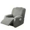 88JUNYh Recliner Chair Covers Solid Color 4PCS Single Slipcovers Spandex Non-Slip Machine Washable Furniture Protector(Dark Gray) view 1