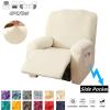 88JUNYh Recliner Chair Covers Solid Color 4PCS Single Slipcovers Spandex Non-Slip Machine Washable Furniture Protector(Dark Gray) view 2