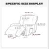 88JUNYh Recliner Chair Covers Solid Color 4PCS Single Slipcovers Spandex Non-Slip Machine Washable Furniture Protector(Dark Gray) view 3