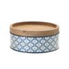Melrose International Canister (Set of 2) 9" D x 4" H, 11" D x 4.25" H Iron/Wood view 2