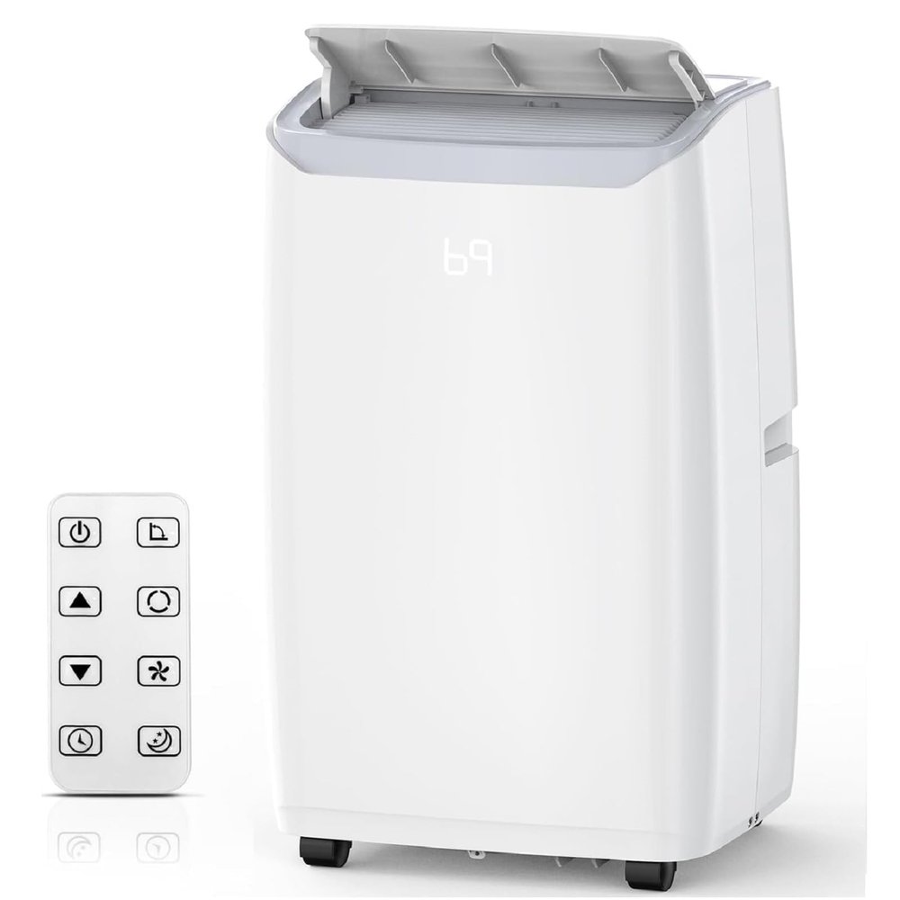 Portable Air Conditioners 14000 BTU, Remote Control AC with 24H Timer, Low Noise Energy Saving Cooling Unit for Bedroom, Office, Small Spaces 750 Sq. Ft, White