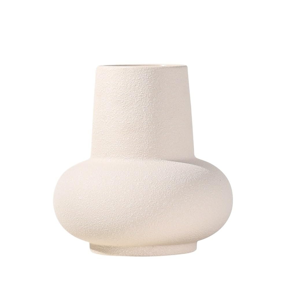 Decorative Flower Vase White Ceramic Vase Arrangement Flower Arrangement Irregular Dry Flower/Hydroponic Decoration Modern Home Decor