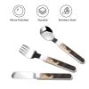 beaver working1 print Forks and Spoons Knifes Set,Safe Flatware Setasy Grip Handles, 304 Stainless Utensils view 2