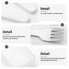 beaver working1 print Forks and Spoons Knifes Set,Safe Flatware Setasy Grip Handles, 304 Stainless Utensils view 4