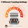300 Slices/Hour Commercial Conveyor Toaster, 2200W Stainless Steel Heavy Duty Industrial Toasters w/Three-ring Heating Tubes, Countertop Electric Restaurant Equipment for Home Restaurants Bakery Use view 4