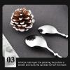 90 Piece stainless steel wooden handle flatware set serving 18, 18/8 stainless wooden silverware set, High - Gloss Finish, Dishwasher Safe cutlery reusable,gift for mom grandmother wife for family view 3