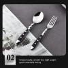 90 Piece stainless steel wooden handle flatware set serving 18, 18/8 stainless wooden silverware set, High - Gloss Finish, Dishwasher Safe cutlery reusable,gift for mom grandmother wife for family view 4
