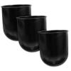 Happyyami 3pcs Toilet Brush Holder Set Round Base Plastic Toilet Bowl Brush Cup Bathroom Cleaning Tool for Use view 1