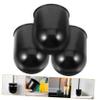 Happyyami 3pcs Toilet Brush Holder Set Round Base Plastic Toilet Bowl Brush Cup Bathroom Cleaning Tool for Use view 4