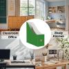 Limitliho 2 Pack Cardboard File Storage Box with Label, Grass Green Book Holder for Classroom,Office,Home,Magazine Organizer for Desk(10.6" H x 10.2" L x 3.5" W in) view 4