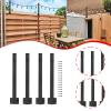 misppro 4X Metal Light Poles for Outdoor Decorative Lighting Stand with Fork Bracket for Garden Party Christmas Holiday Decor view 4