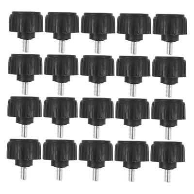 ARTIBETTER 20pcs Secure Threaded Levelers Adjustable Feet for Appliance Leveling Black for Sofa and Chair Legs