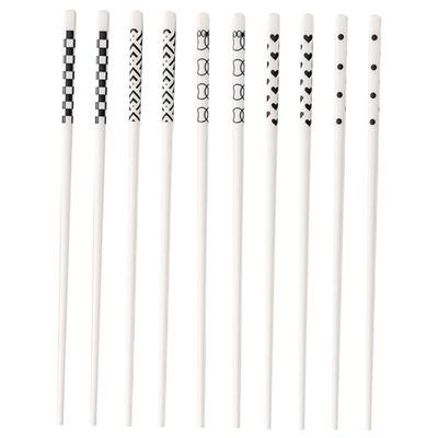 Alipis 5pairs Ceramic Chopsticks Family Camping Friendly Smooth Handle Reusable Chopsticks
