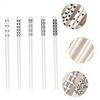 Alipis 5pairs Ceramic Chopsticks Family Camping Friendly Smooth Handle Reusable Chopsticks view 3