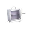 Silver Locking Medicine Box Wall Mounted with Handle Large Capacity view 2