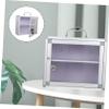 Silver Locking Medicine Box Wall Mounted with Handle Large Capacity view 3