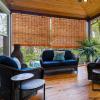 Blackout Bamboo Blinds, Cordless Outdoor Bamboo Roll Up Shades for Patio Porch, 30" 34" 40" 45" 50" 55" 65" 70" Reed Blinds Privacy Screen Roman Shades for Home Decor Balcony(W26 x H72in) view 2