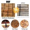 Blackout Bamboo Blinds, Cordless Outdoor Bamboo Roll Up Shades for Patio Porch, 30" 34" 40" 45" 50" 55" 65" 70" Reed Blinds Privacy Screen Roman Shades for Home Decor Balcony(W26 x H72in) view 3