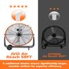 JVO 24 Inch Industrial Floor Drum Fan - 9500 CFM Heavy Duty High Velocity Floor Fan with 8 Blades 3-Speed Big Ass Fan for Warehouse, Garage, Shop, Patios Heavy Duty Shop Fans & Garage Fans for Cooling view 2