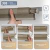 Boolegon No Drill No Tools Cellular Shades Cordless Linen Texture Wrapped Honeycomb Blinds for Indoor Windows Blackout Blinds for Bedroom Living Room, Blackout Light Brown, 54.5" W x 72" H view 2