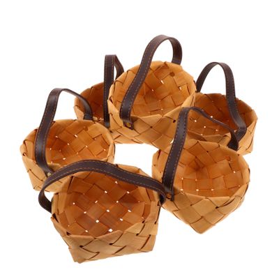 Healvian 6pcs Mini Candy Baskets with Handles Woven Decor Baskets for Weddings Parties Crafts Sturdy for Favors Rustic Decor