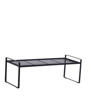 ABOOFAN Kitchen Wrought Iron Layered Storage Rack Black Pot Seasoning Shelf Organizer User Friendly Design for Home Kitchen Restaurant Stylish Easy to Move Store