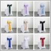 MOOIOO Chair Sashes Satin Bow Wedding Chair Knot Ribbon DIY Ties for Party Event Hotel Banquet Chair Decorations(Sky Blue) view 2