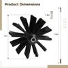 Chimney Cleaning Brush & Dryer Duct Cleaner Nylon, 2-In-1 Kit For Fireplace Drier Smoke Vent Cleaner Sweeping Tools, 15 Flexible Rods System Compatible With Drill view 3