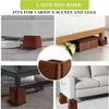 Yookwutar Bed Risers 2 inch, 3 inch, 4 inch, 6 inch, 8 inch Heavy Duty, Oversized Furniture Riser for Couch Sofa Table Chair Leg Frame Dorm, Support up to 6000 Lbs (Chocolat Brown 8 Pack, 3 inch) view 3