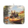 ALAZA Brown Bear Water Dish Drying Mat 18" x 24" Absorbent Polyester Hide Stain for Kitchen Counter Coffee Bar Countertops view 2