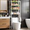 Kalrin Over-The-Toilet Storage Rack, 4-Tier Bathroom Organizer Shelf Over Toilet with Adjustable Shelf and Basket, Freestanding Space Saver Bathroom Shelves Above Toilet for Room (Avocado Green) view 1