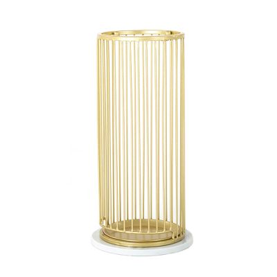 3FLQOOPP Umbrella Racks- Metal Round Umbrella Stand Holder with Drip Tray for Home Entryway- Free Standing Holders for and Hiking Poles (Gold ) (Gold )