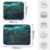 ALAZA Green Sea Turtle Golden Dish Drying Mat 18" x 24" Absorbent Polyester Hide Stain for Kitchen Counter Coffee Bar Countertops view 4
