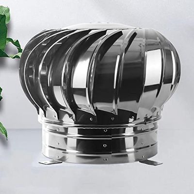 Chimney Caps, Galvanized Turbines, Rotating Ventilation Pipe, 304 Stainless Steel, Wind Rotation, No Noise, Flexible and Durable for Villa Roof Exhaust