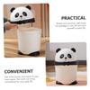 BATHVEVE Panda Trash Can with Lid Cute Tabletop Garbage Can for Kitchen Bathroom and Bedroom Compact Modern Design for Small Spaces Stylish Wastebasket for Home Decor view 3