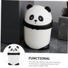 BATHVEVE Panda Trash Can with Lid Cute Tabletop Garbage Can for Kitchen Bathroom and Bedroom Compact Modern Design for Small Spaces Stylish Wastebasket for Home Decor view 4