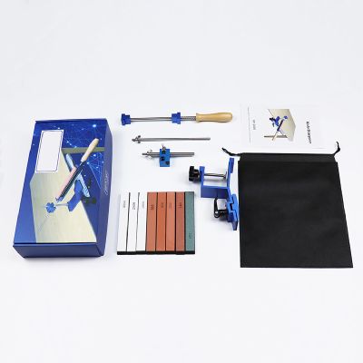 aqxreight Portable Cutter Sharpener Professional Metal Kitchen Sharpening System Tools Fix Angle Whetstone Grind Tool Machine with Grind Stones Makes the Easier des MachineFix Ang