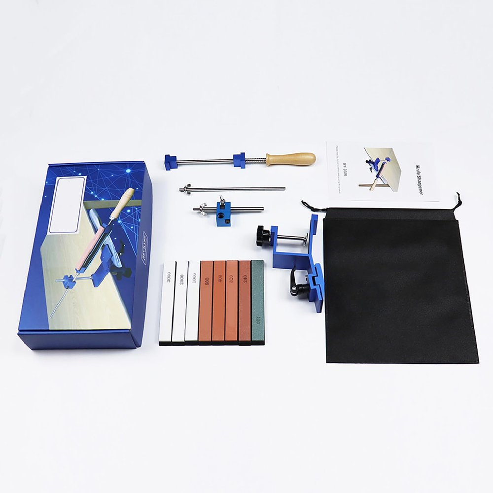 aqxreight Portable Cutter Sharpener Professional Metal Kitchen Sharpening System Tools Fix Angle Whetstone Grind Tool Machine with Grind Stones Makes the Easier des MachineFix Ang