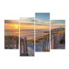 Outer Banks Beach Sunrise from Sand Dunes Canvas Prints Wall Decor 4 Pieces Contemporary Framed Artworks for Living Room Bedroom Bathroom Office Home Decoration Gifts view 1