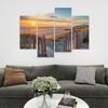 Outer Banks Beach Sunrise from Sand Dunes Canvas Prints Wall Decor 4 Pieces Contemporary Framed Artworks for Living Room Bedroom Bathroom Office Home Decoration Gifts view 2
