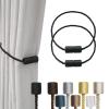 2 Pack Black Magnetic Curtain Tiebacks Strong Hold, Tangle-Free Rope Design, Decorative & Easy-to-Use Drapery Holders for All Curtain Styles view 1