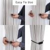 2 Pack Black Magnetic Curtain Tiebacks Strong Hold, Tangle-Free Rope Design, Decorative & Easy-to-Use Drapery Holders for All Curtain Styles view 4