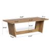 1Easylife 70.87 Inches Long Executive Desk, Wooden Computer Desk, Industrial Simple Study Writing Table, Large Workstation Business Furniture for Home Office, Oak view 2