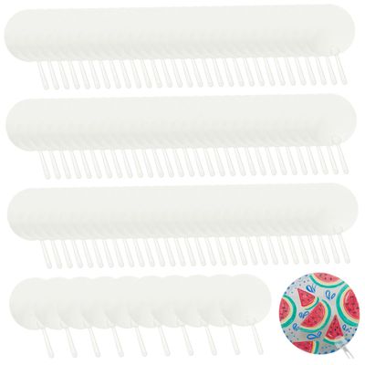 100Pcs Sublimation Fans Blank, Clear Plastic Hand Fan, Removable DIY Crafts Decorative Folding Fans