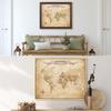 DECORARTS Personalized World Travel Map with Pins,Antique Canvas 20x16'' view 2