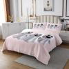 jejeloiu 3D Cute Ghost Bedspread King Size Kids Kawaii Halloween Theme Coverlet Set for Boys Girls Cartoon Lovely Pink White Quilted Coverlet Room Decor view 3