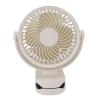 Aramox ClampHolder On Rechargeable Quiet 360 Rotatable Small Fan for Beach Camping, Lightweight USB Fan for Daily Use, Portable Outdoor (Beige) view 1