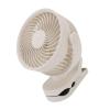 Aramox ClampHolder On Rechargeable Quiet 360 Rotatable Small Fan for Beach Camping, Lightweight USB Fan for Daily Use, Portable Outdoor (Beige) view 2