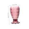 BESTOYARD 2pcs Embossed Glass Cups Pattern Vintage 231ml Beverage Glasses for Wine and Juice Drinking Mugs view 2
